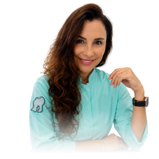 Dra. Edna Zanatta em seu consultório